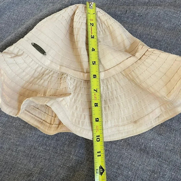 Panama Jack Women's One Size‎ Biege Ribbon Sun Hat Summer - Picture 9 of 12